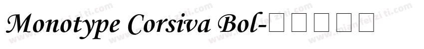 Monotype Corsiva Bol字体转换